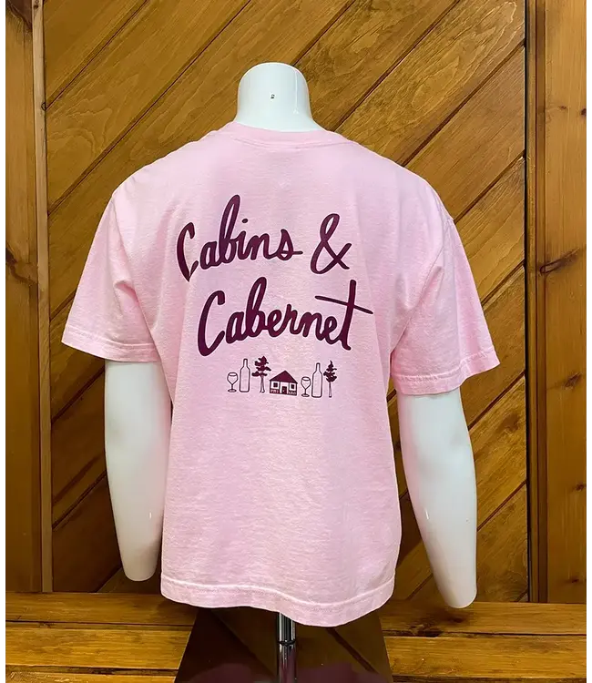 Poplar & Pine Women’s Cabins & Cabernet Tee