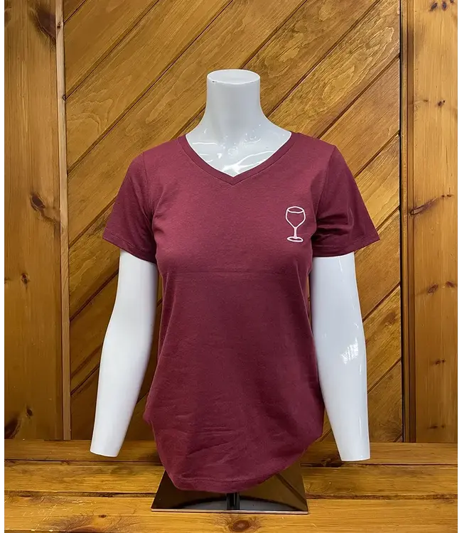 Poplar & Pine Women’s Cabins & Cabernet Tee