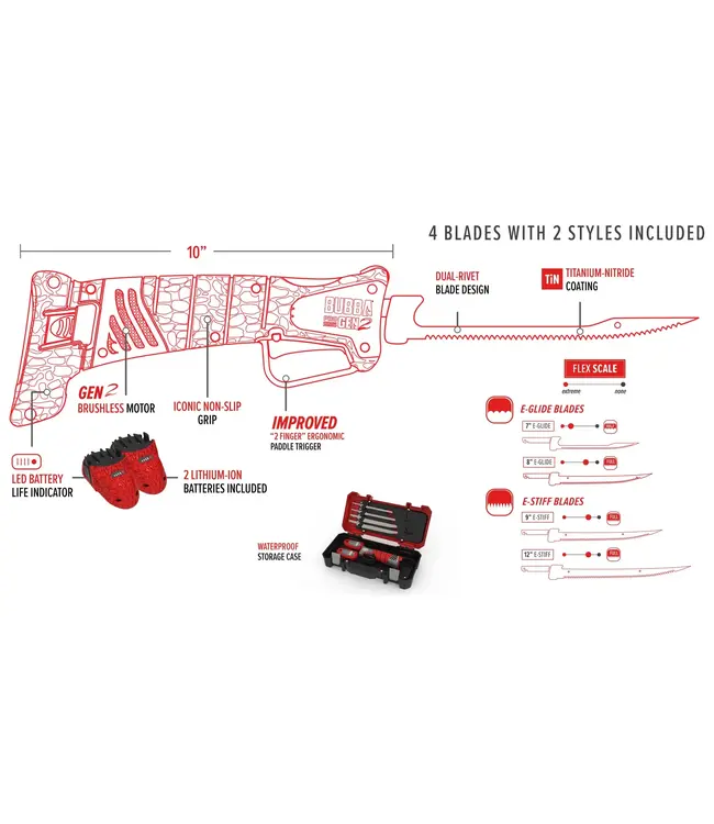 Bubba  Pro Series Cordless Electric Fillet Knife - Gen 2