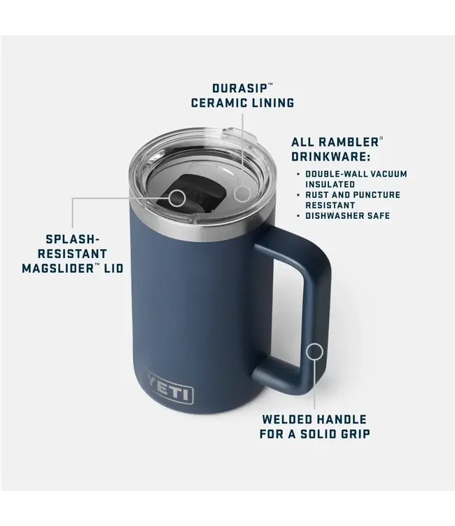 Yeti Rambler 24 oz Mug With Durasip Ceramic Lining