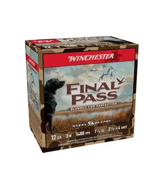 WINCHESTER Winchester Final Pass Ammunition - 12 Gauge, 3", 1400 FPS, 1 1/4 oz, 2 1/2+4 Shot