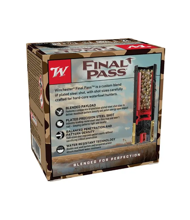 Winchester Final Pass Ammunition - 12 Gauge, 3", 1400 FPS, 1 1/4 oz, 1 1/2+BB Shot