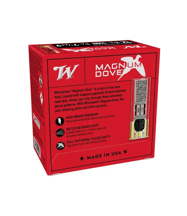 Winchester Magnum Dove Ammunition - 12 Gauge, 2 3/4", 1400 FPS, 1 1/4 oz, 7 1/2+9 Shot Blend