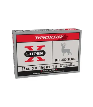 WINCHESTER Winchester Super X Ammunition - 12 Gauge, 2 3/4", 1600 FPS, 1 oz, Rifled Slug Hollow Point