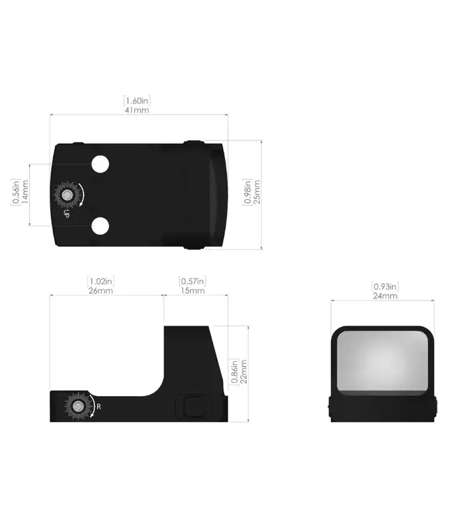 Zero Tech Thrive HD Red Dot Micro Reflex Sight - 3 MOA