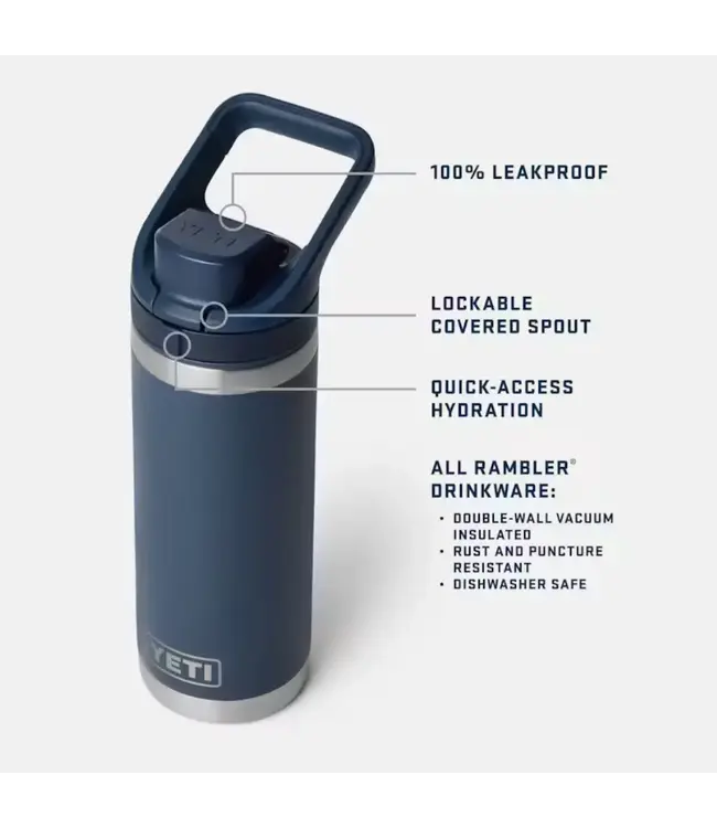 Yeti Rambler 18 oz Water Bottle  With Chug Cap