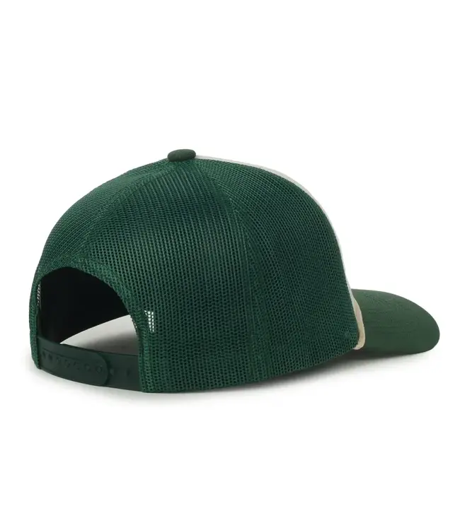 Outdoor Cap Pole Dance Trucker Hat - Ivory/Dark Green