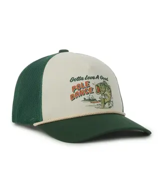 Outdoor Cap Pole Dance Trucker Hat - Ivory/Dark Green