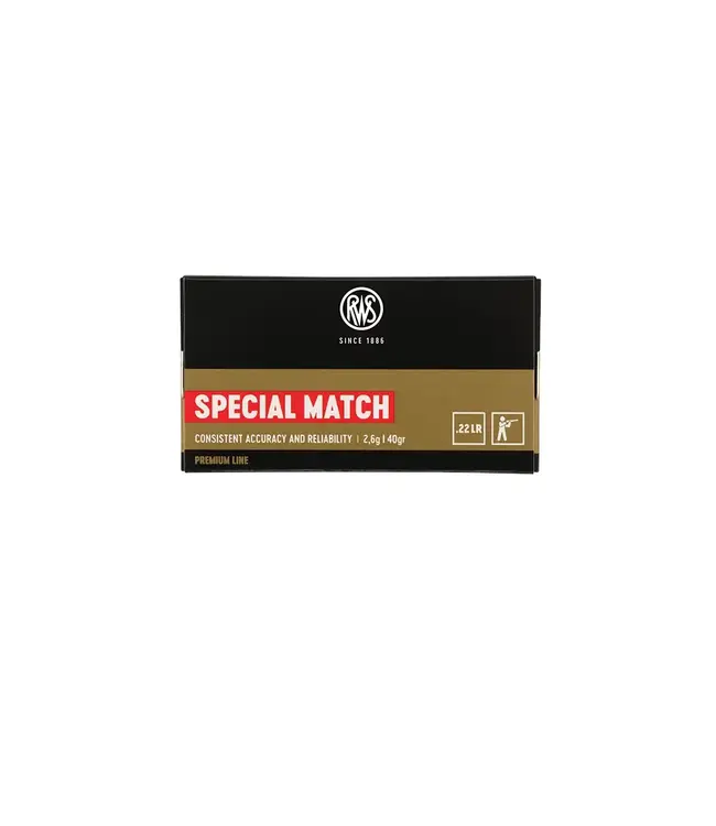 RWS Special Match Ammunition - 2.6g, 40 gr, 22LR