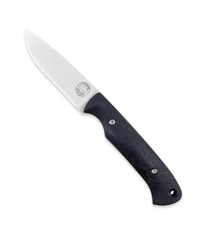 White River Hunter Knife - Black Burlap Micarta, CPM MAGNACUT