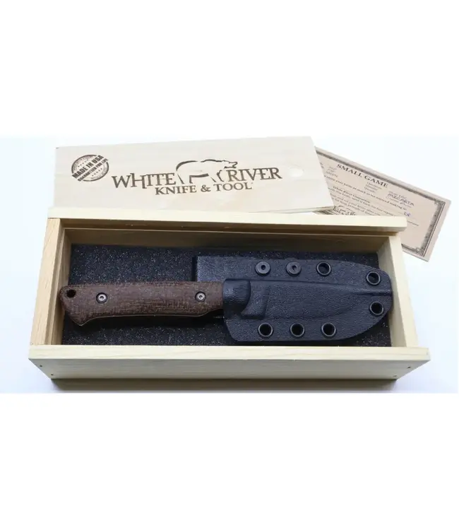 White River Small Game Knife - Natural Burlap Micarta, CPM S35VN