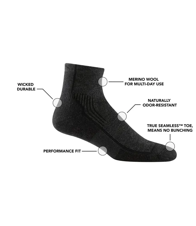 Darn Tough Men's Hiker Quarter Midweight Hiking Socks
