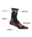 Darn Tough Men's Sunset Ridge Micro Crew Lightweight Hiking Socks