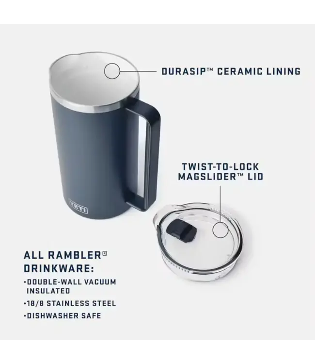 Yeti Rambler 1.9 L Pitcher  With Twist-to-Lock Pitcher Lid