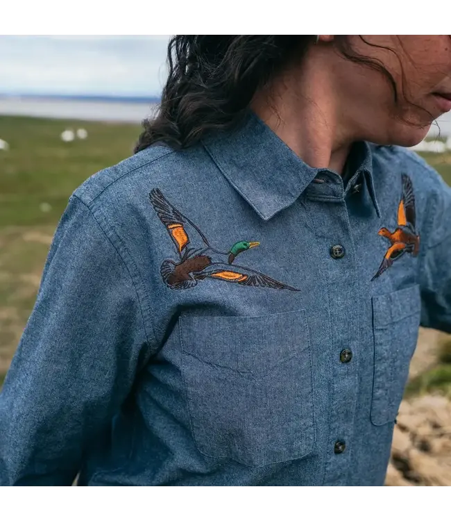 Hooké Women's WHC Flying Ducks Chambray Shirt