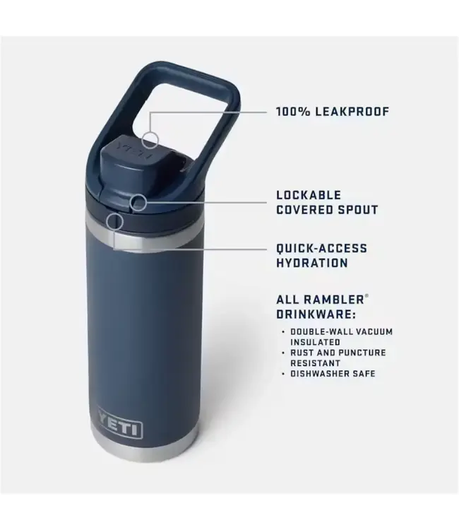 Yeti Rambler 18 oz Water Bottle With Flip Chug Cap