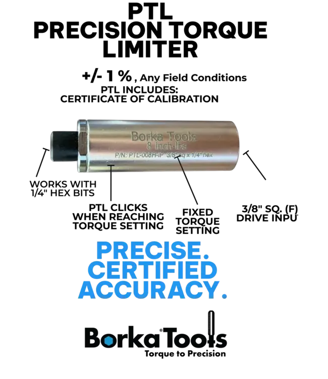 Borka Precision Torque Limiters (PTL) - 18 in-lb