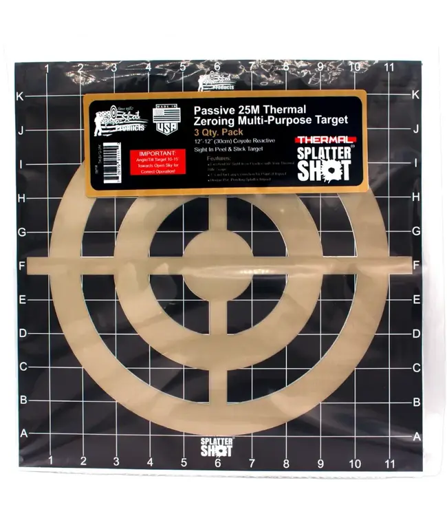 Pro-Shot SplatterShot Thermal Sight-In Targets – 12" x 12", 3 Pack