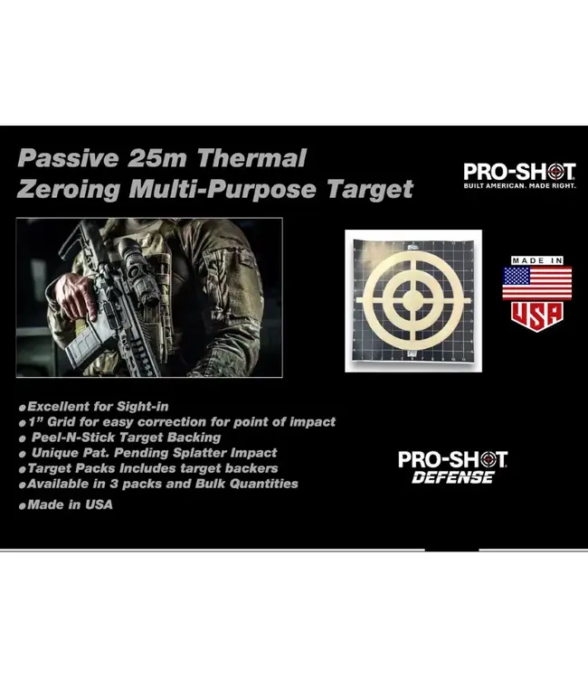Pro-Shot SplatterShot Thermal Sight-In Targets – 12" x 12", 3 Pack