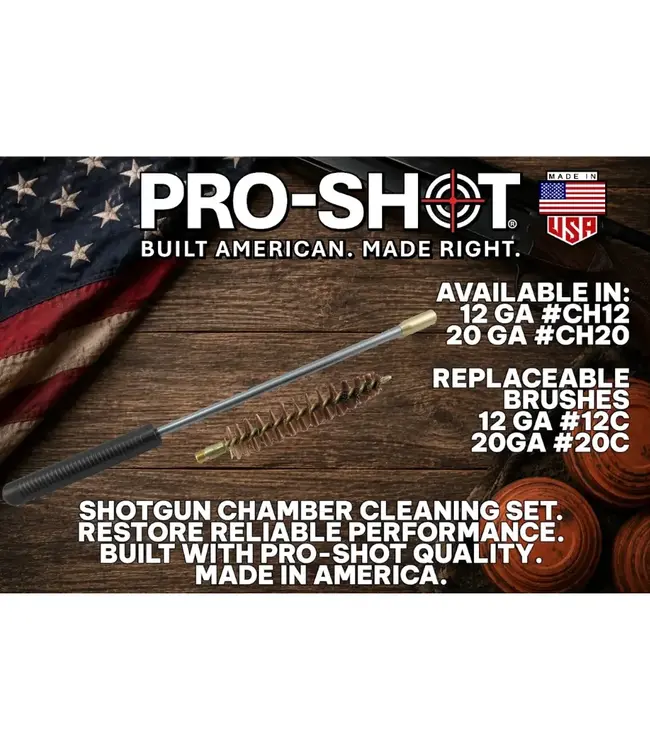 Pro-Shot 12 GA Chamber Brush with Handle