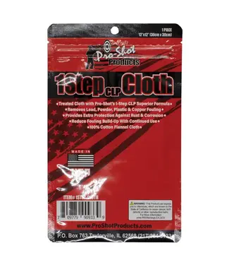 Pro-Shot 1 Step CLP Treated Cotton Flannel Cloth - 12"x12"