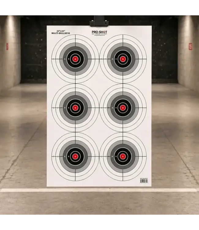 Pro-Shot Multi-Bullseye Paper Targets – 23"x35", 5 Pack