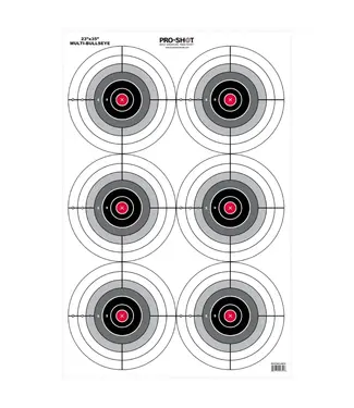 Pro-Shot Multi-Bullseye Paper Targets – 23"x35", 5 Pack