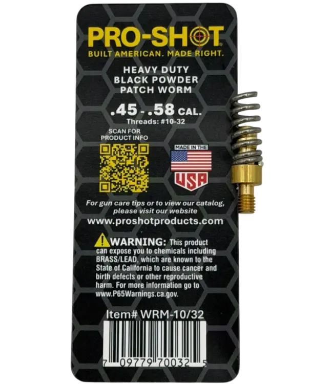 Pro-Shot Black Powder Patch Worm
