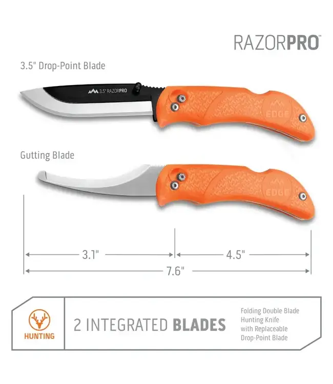 Outdoor Edge RazorPro G Replaceable Blade Hunting Knife