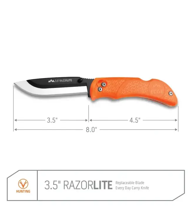 Outdoor Edge RazorPro L 3.5" Replaceable Blade Hunting Knife