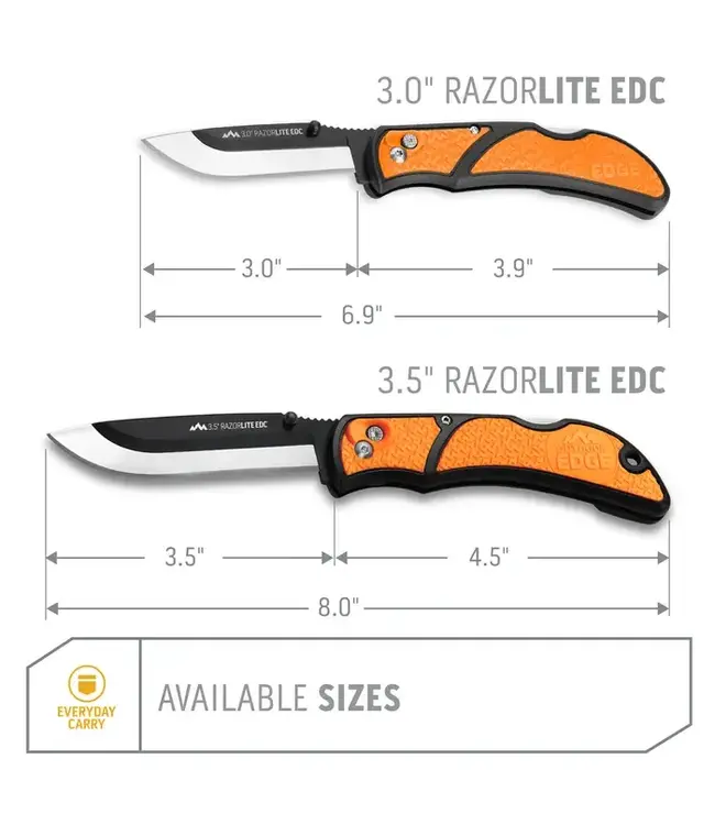 Outdoor Edge 3.5" RazorEDC Lite Replaceable Blade Carry Knife
