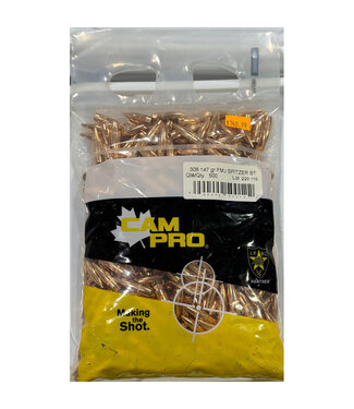 CAMPRO .308 DIAMETER 147GR FMJ SPITZER BT 500RND Reloading Bullets