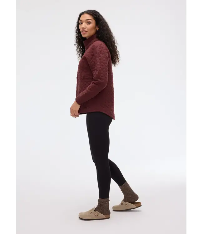 Fig Women's Freya Half-Zip Long Quilted Sweater