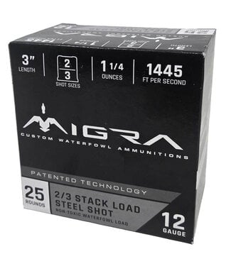 MIGRA Migra Stacked Load 12GA 3" #2/3  1 1/4OZ 1445 FPS
