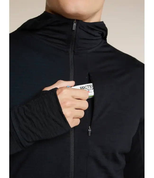 Icebreaker Men's Merino Blend 200 RealFleece Descender Long Sleeve Zip Hoodie