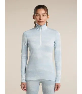 ICEBREAKER Icebreaker Women's Merino 260 Oasis Vertex Long Sleeve Thermal Half ZIp Chillwave Base Layer