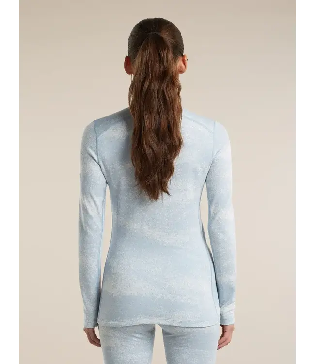 Icebreaker Women's Merino 260 Oasis Vertex Long Sleeve Thermal Half ZIp Chillwave Base Layer