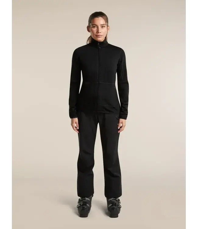 Icebreaker Women's Merino 400 RealFleece Descender Long Sleeve Zip  Mid Layer