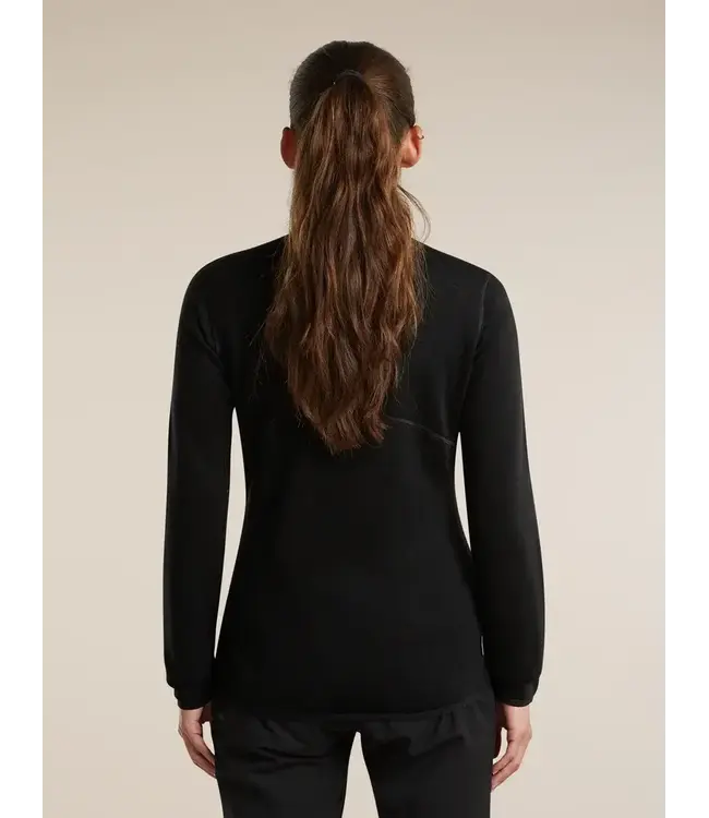 Icebreaker Women's Merino 400 RealFleece Descender Long Sleeve Zip  Mid Layer