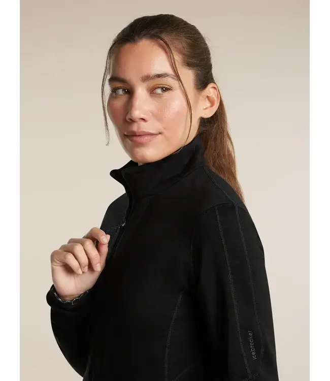 Icebreaker Women's Merino 400 RealFleece Descender Long Sleeve Zip  Mid Layer