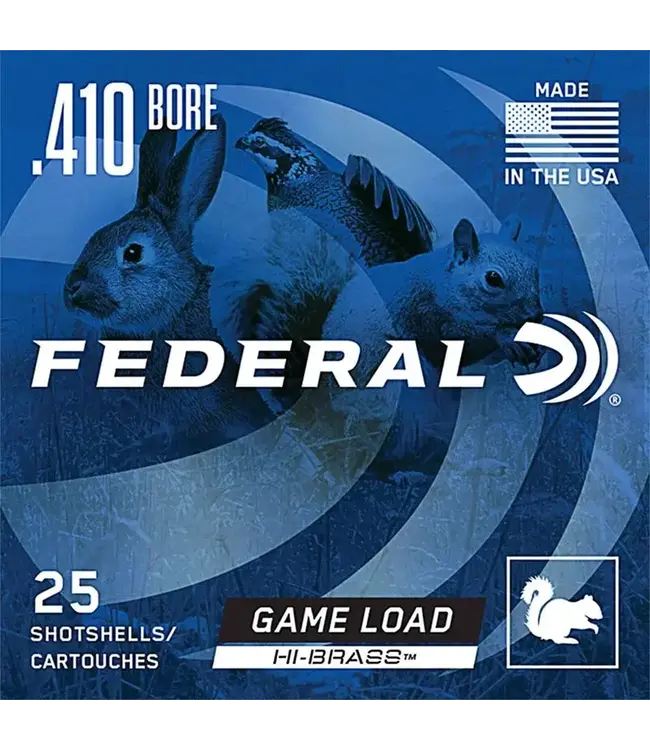 Federal Ammo Game Load Upland Hi-Brass Ammunition - 410 Bore, 6 Shot, 3 in, 11/16 oz, 1135 fps