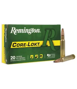 REMINGTON Remington Core-Lokt Ammunition - 338 Win Mag, 250 Grain, Pointed Soft Point Core Lokt, 2660 fps