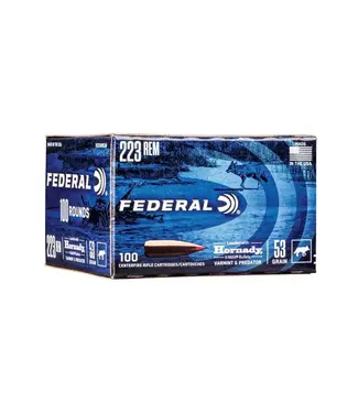 FEDERAL AMMO Federal Varmint & Predator Ammo - 223 Rem, 53 Grain, Hornady V-Max, 3400 fps