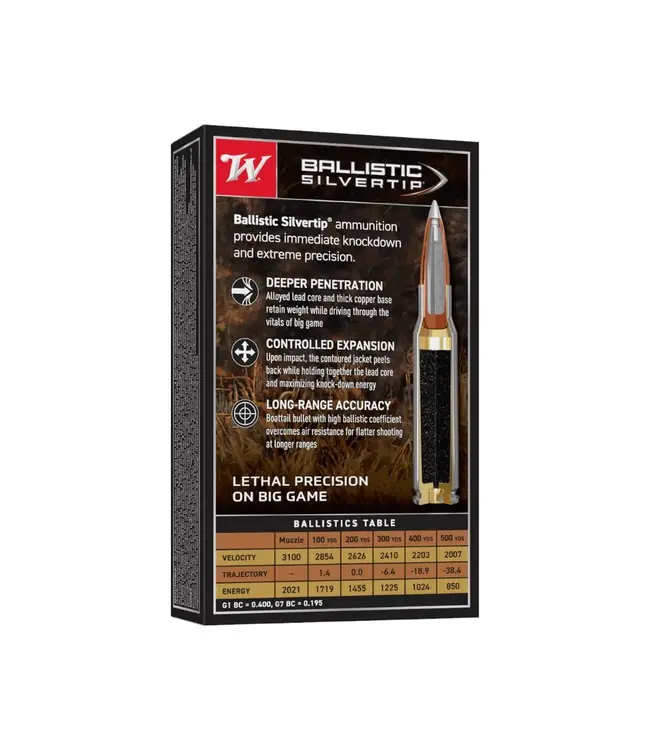 Winchester Ballistic Silvertip Ammunition - 243 Winchester, 95 Grain