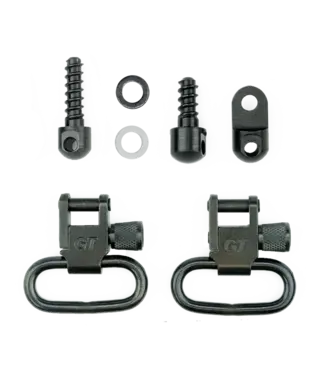 Grovtec Ruger Carbine (Auto & Single) Locking Swivel Sets - 1" Loops, Black-Oxide Finish