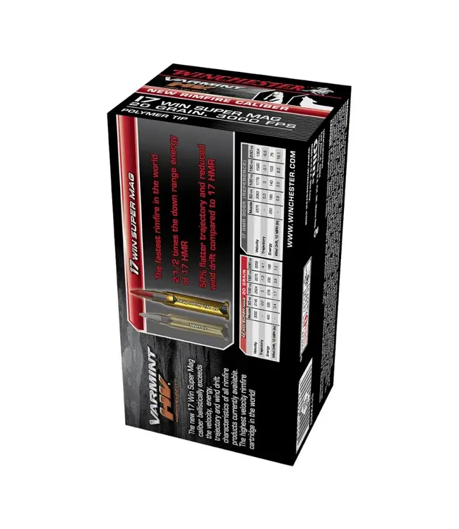 Winchester Varmint HV Ammo - 17 Win Super Mag, 20 Grain