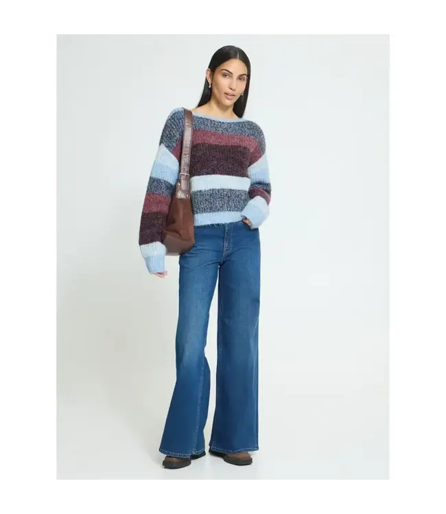 Ichi Women's IHZULU Knit Long Sleeve Sweater