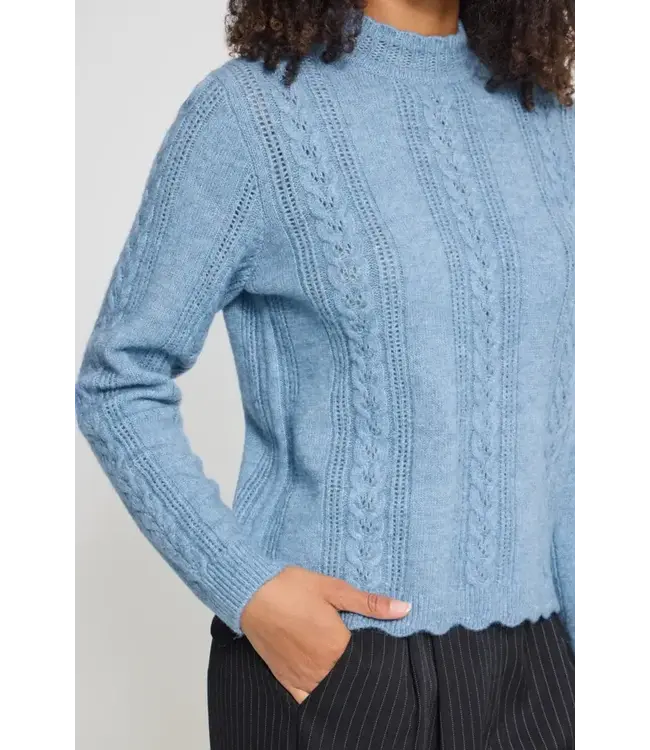 Ichi Women's IHPOVOKE Long Sleeve Mock Neck Sweater