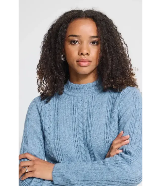 Ichi Women's IHPOVOKE Long Sleeve Mock Neck Sweater