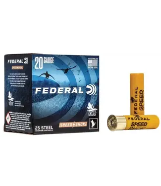 FEDERAL AMMO Federal Speed-Shok Ammunition - 20 Gauge, 2 Shot, 3 in, 7/8 oz, 1550 fps